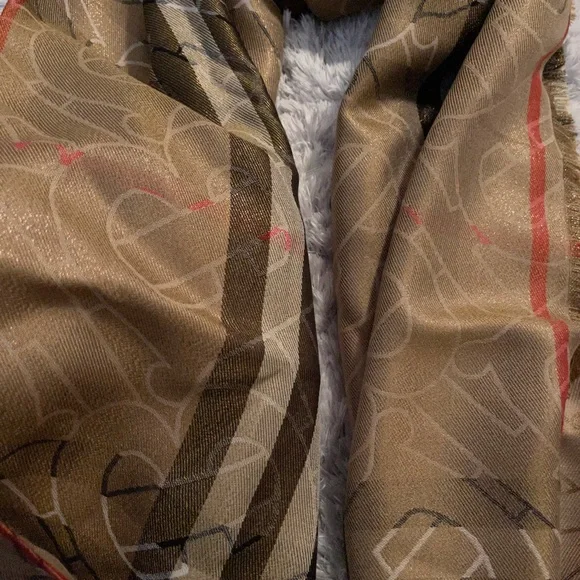 Burberry monogram check scarf